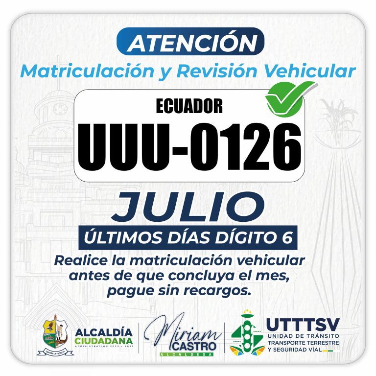 MATRICULACIÓN Y REVISIÓN VEHICULAR