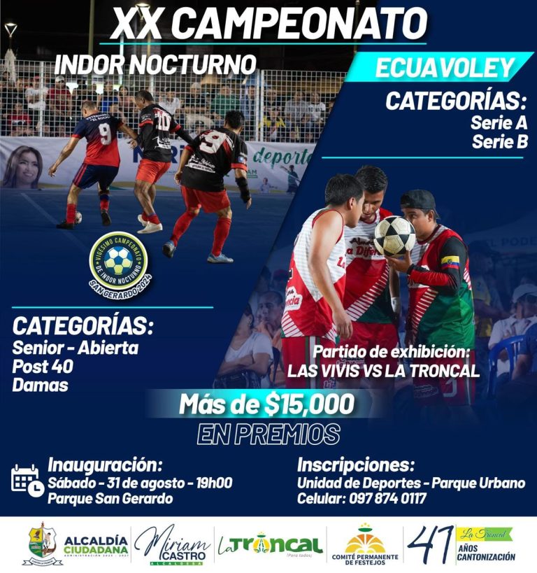 INAUGURACIÓN DE INDOR Y ECUAVOLEY NOCTURNO