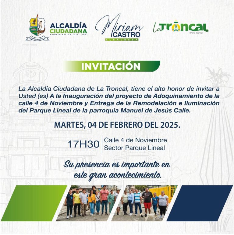 INVITACIÓN – ENTREGA DE OBRA