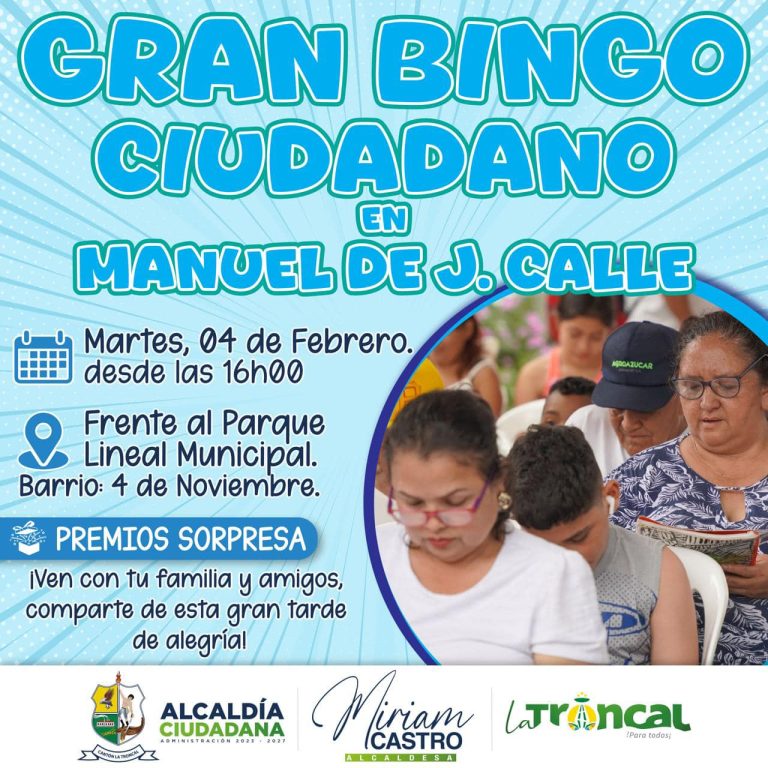 BINGO EN MANUEL DE J. CALLE