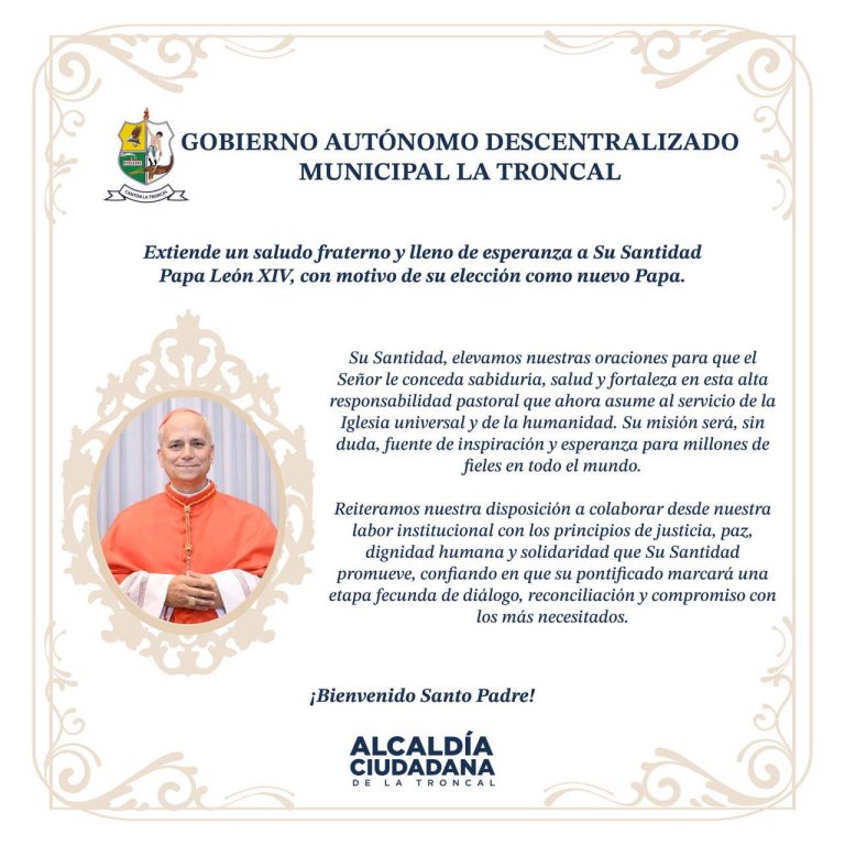 ALCALDÍA CIUDADANA – SALUDO NUEVO PAPA