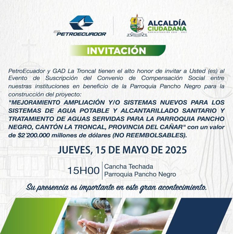 ALCALDÍA CIUDADANA – INVITACIÓN – FIRMA DE CONVENIO