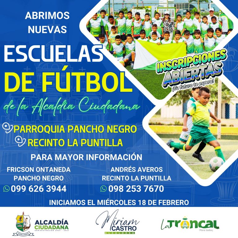 ALCALDÍA CIUDADANA – ESCUELAS DE FÚTBOL