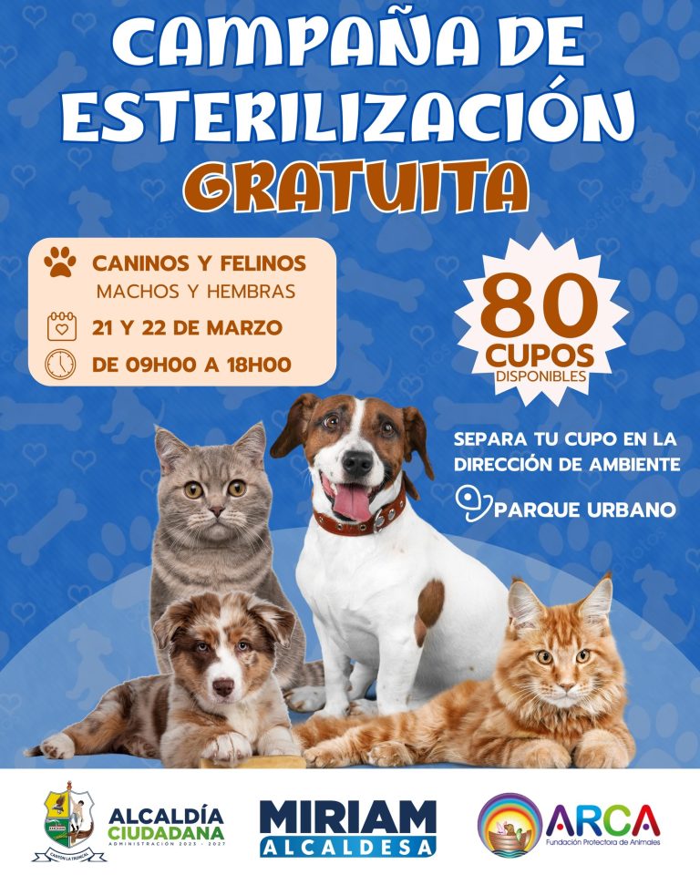 ALCALDÍA CIUDADANA – ESTERILIZACIÓN GRATUITA – CANINOS Y FELINOS