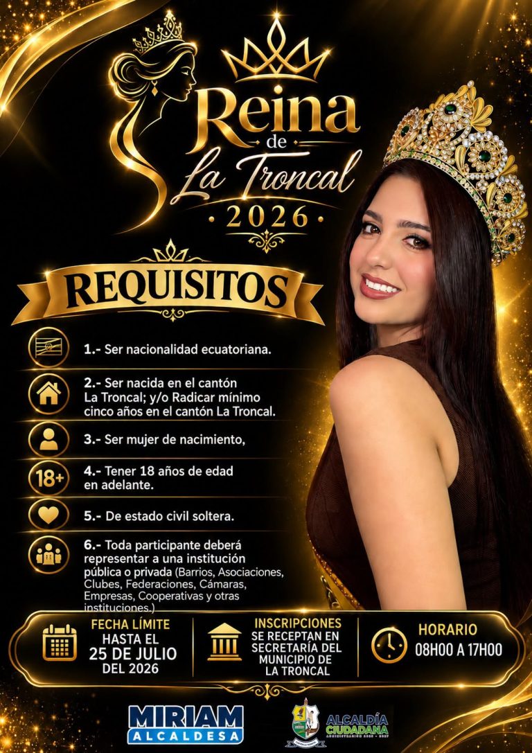 ALCALDÍA CIUDADANA – REINA DE LA TRONCAL 2026 – 2027