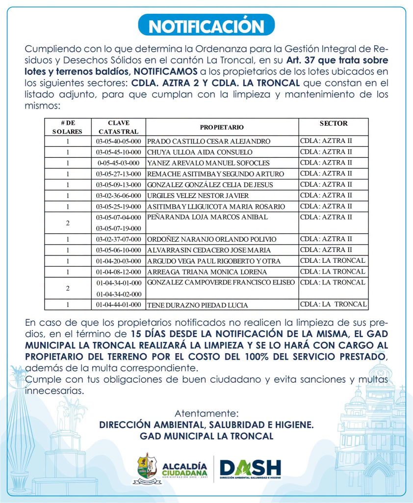 ALCALDÍA CIUDADANA - NOTIFICACIÓN