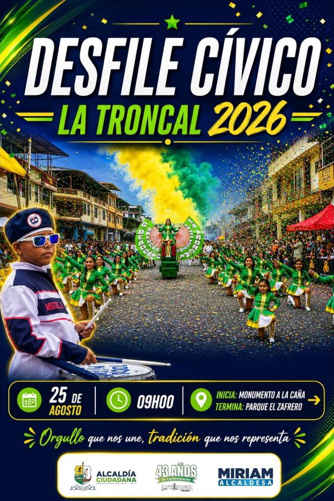 ALCALDÍA CIUDADANA - INVITACIÓN - DESFILE CÍVICO - 25 DE AGOSTO